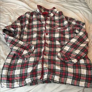 Plaid men’s pajama top‎ and bottom - Red and Green